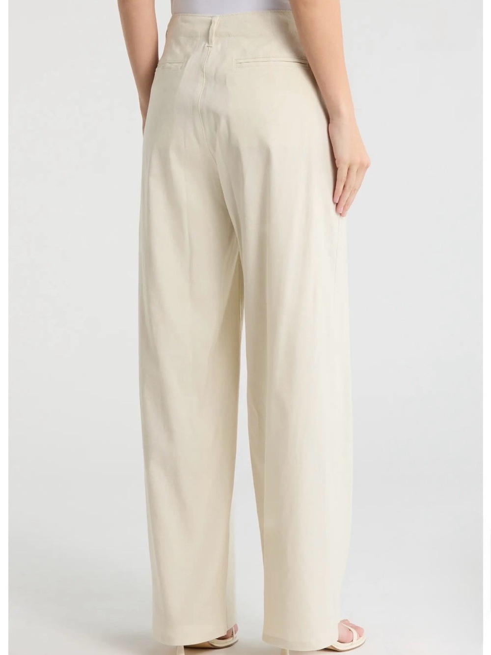 Rag & Bone Serena Linen Blend High Rise Tan Trouser Pants size 2 - Picture 2 of 10